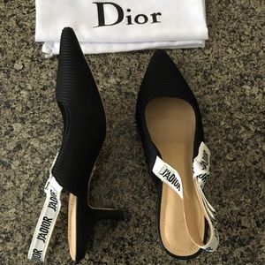 Christian Dior Slingback blk/wht pumps size 40